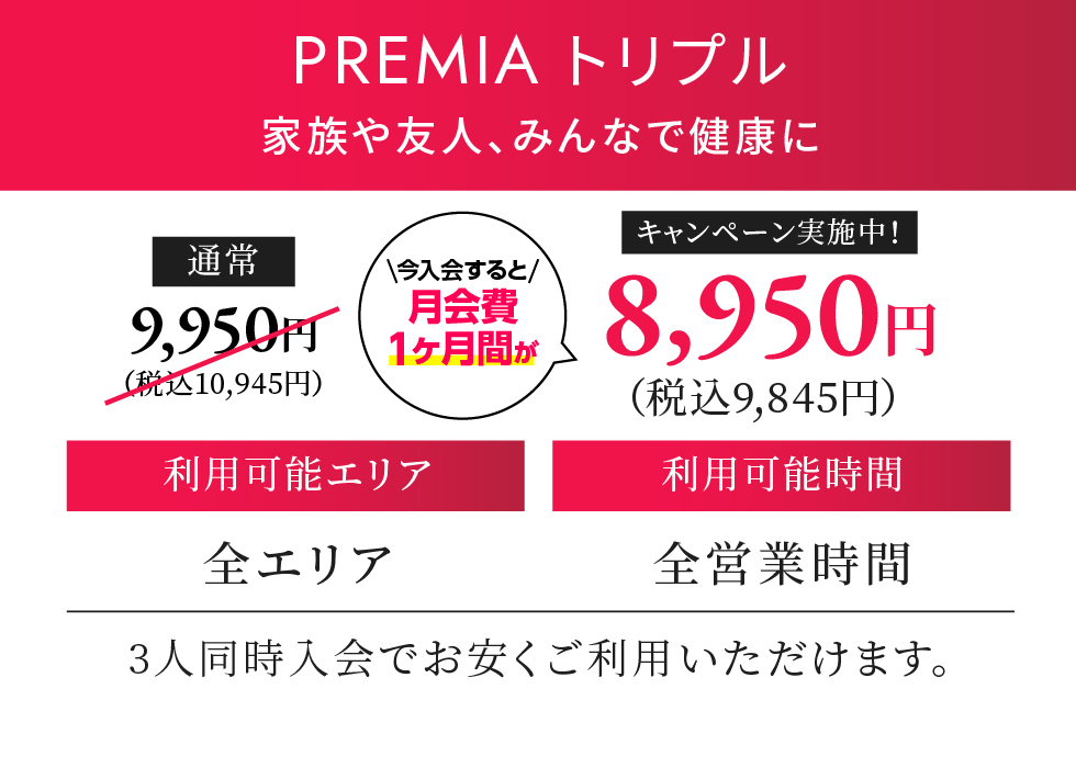 PREMIA トリプル 月契約10,385円（税込）